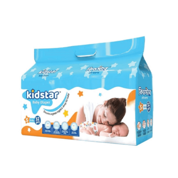 Kidstar Baby Diaper Small 3-8kg 32pcs