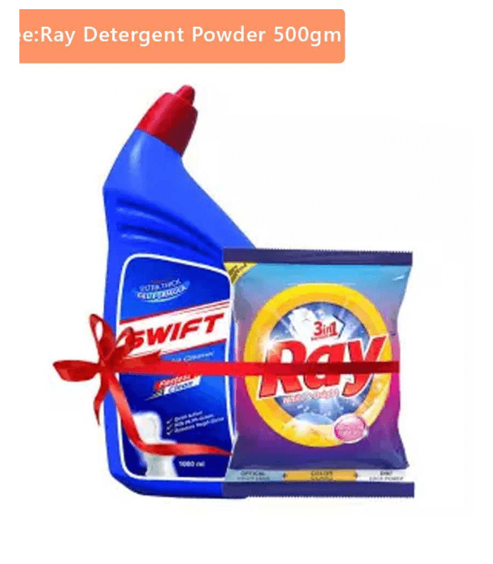 Swift Liquid Toilet Cleaner 1000ml with Ray 500gm Free